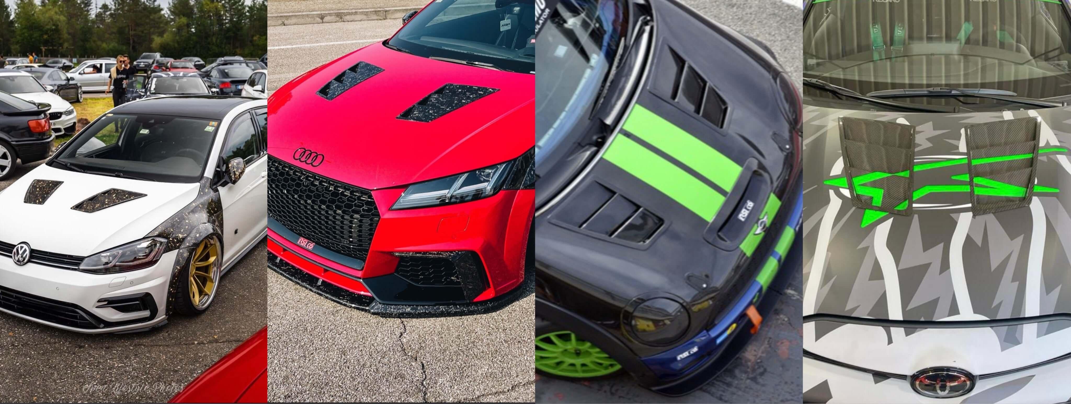 Front Bonnet Extractor in Forged Carbon Fiber - ALL MODELS OF CAR - Image 3