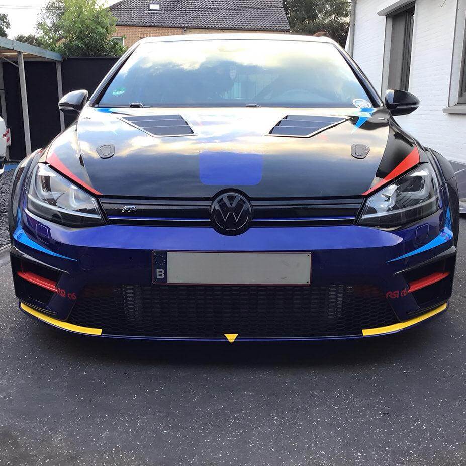 Front Bumper Fins Canards Splitter in Forged Carbon - VOLKSWAGEN GOLF 7 R or GTI/GTD - Image 5