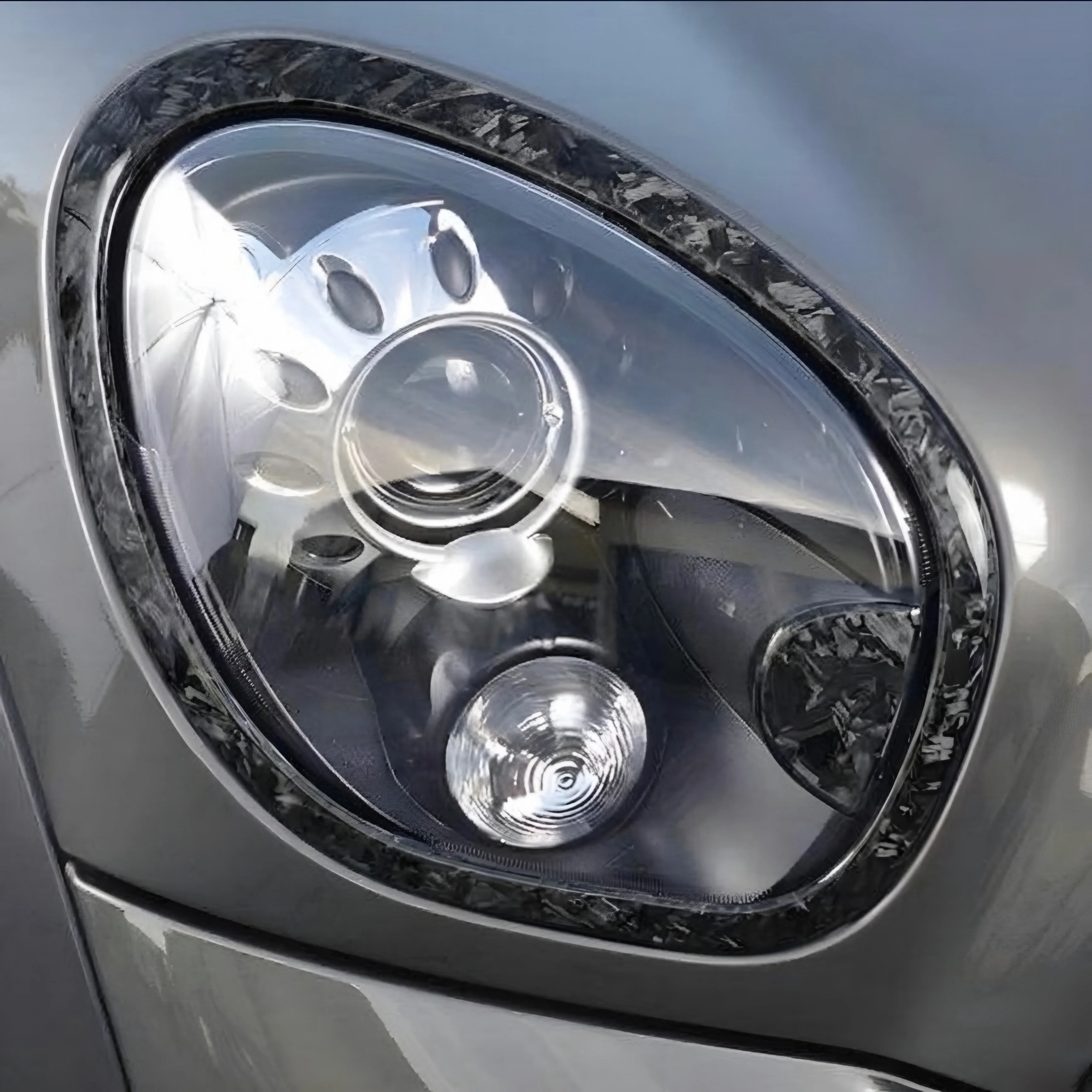 Head Light Trims in Forged Carbon - MINI R60 Countryman / R61 Paceman