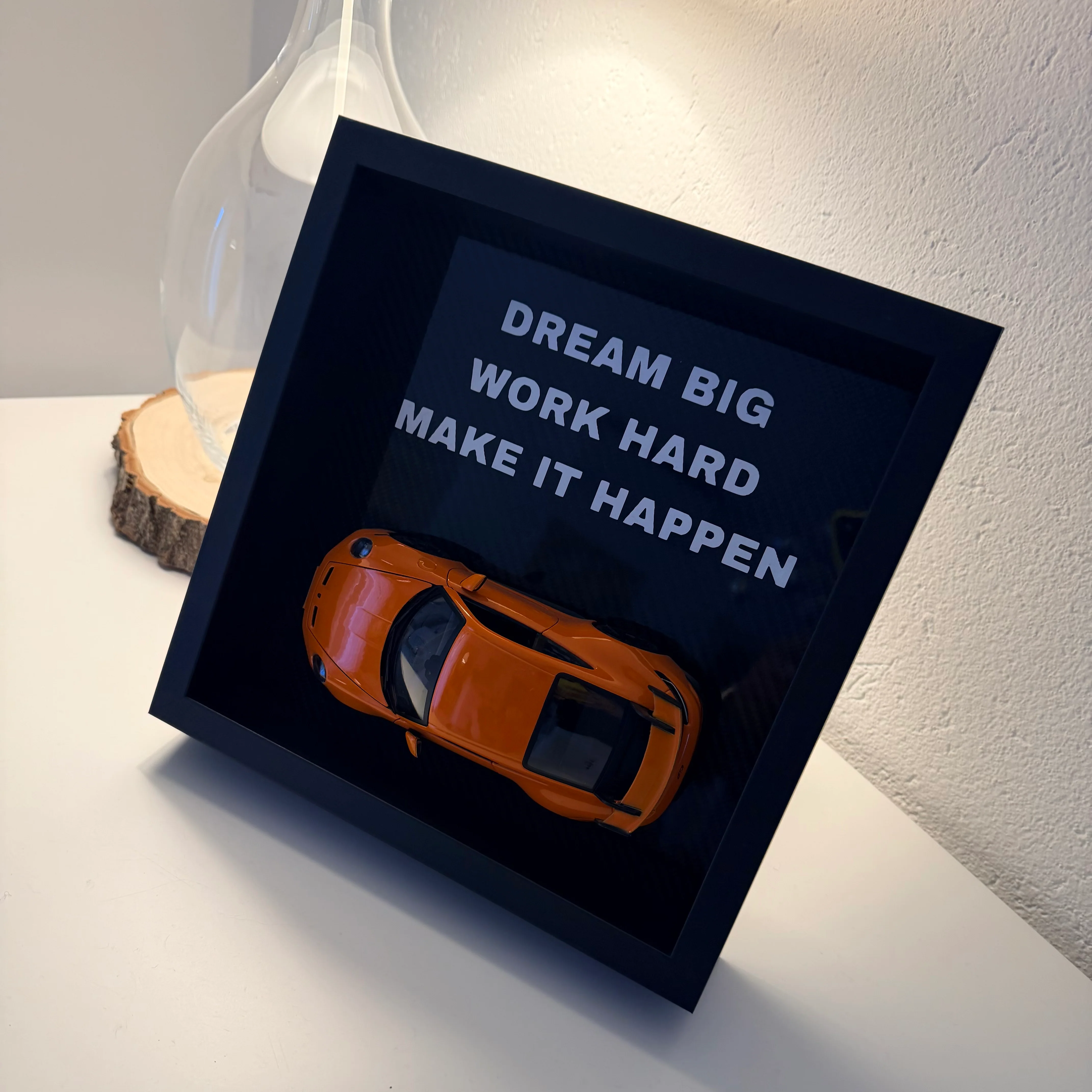 Premium Carbon Fiber Desk Display – “Dream Big Edition” - Image 3