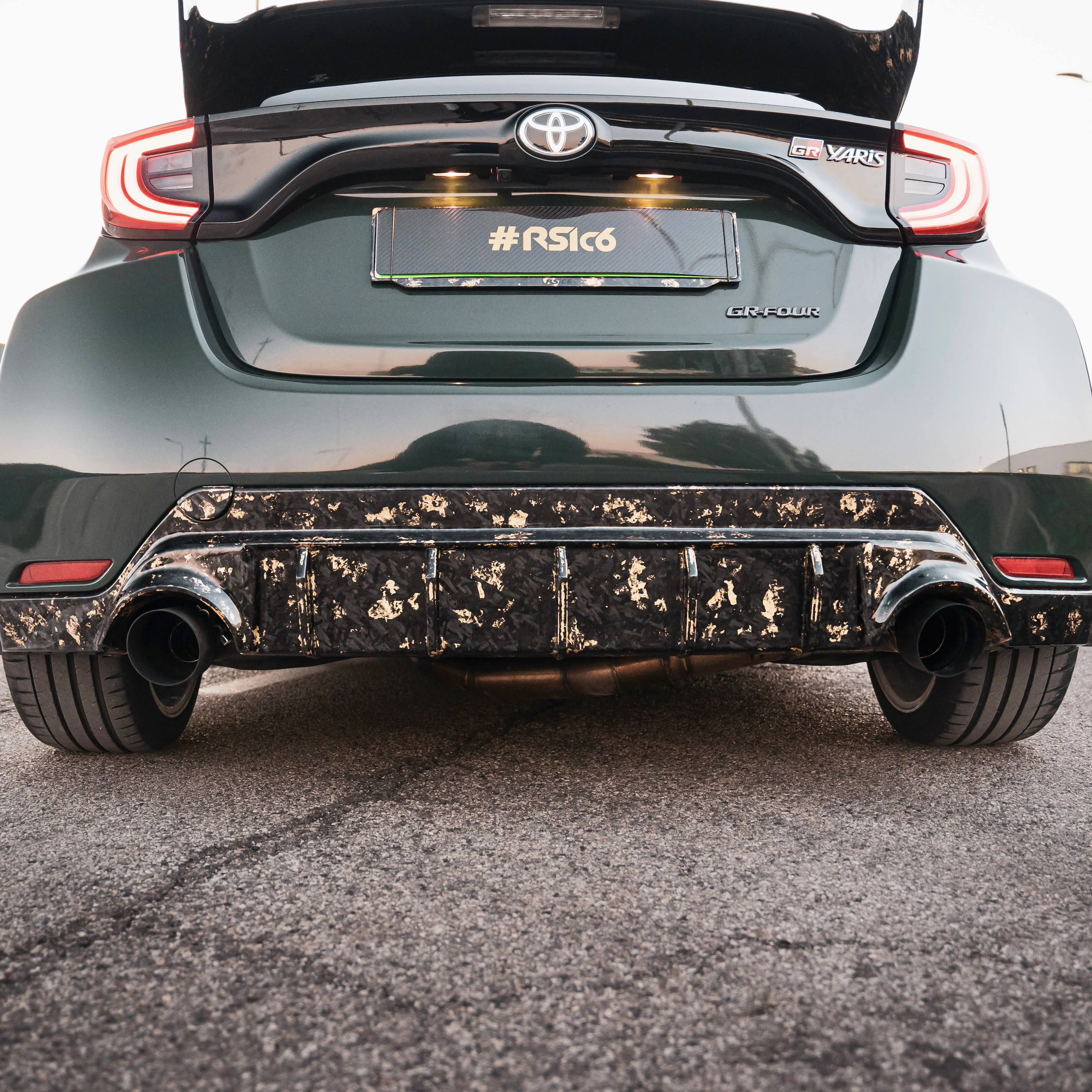 Rear Extractor Diffuser in Forged Carbon - Toyota GR Yaris mk2 - Image 3