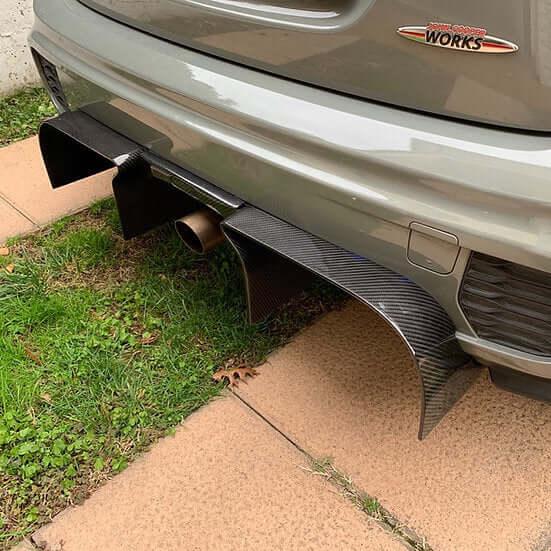 Rear Extractor Diffuser "CHALLENGE" in Carbon Fiber - MINI F55 / F56 / F57 - Image 4