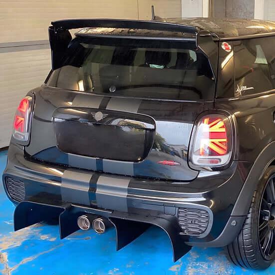 Rear Extractor Diffuser "CHALLENGE" in Carbon Fiber - MINI F55 / F56 / F57 - Image 9
