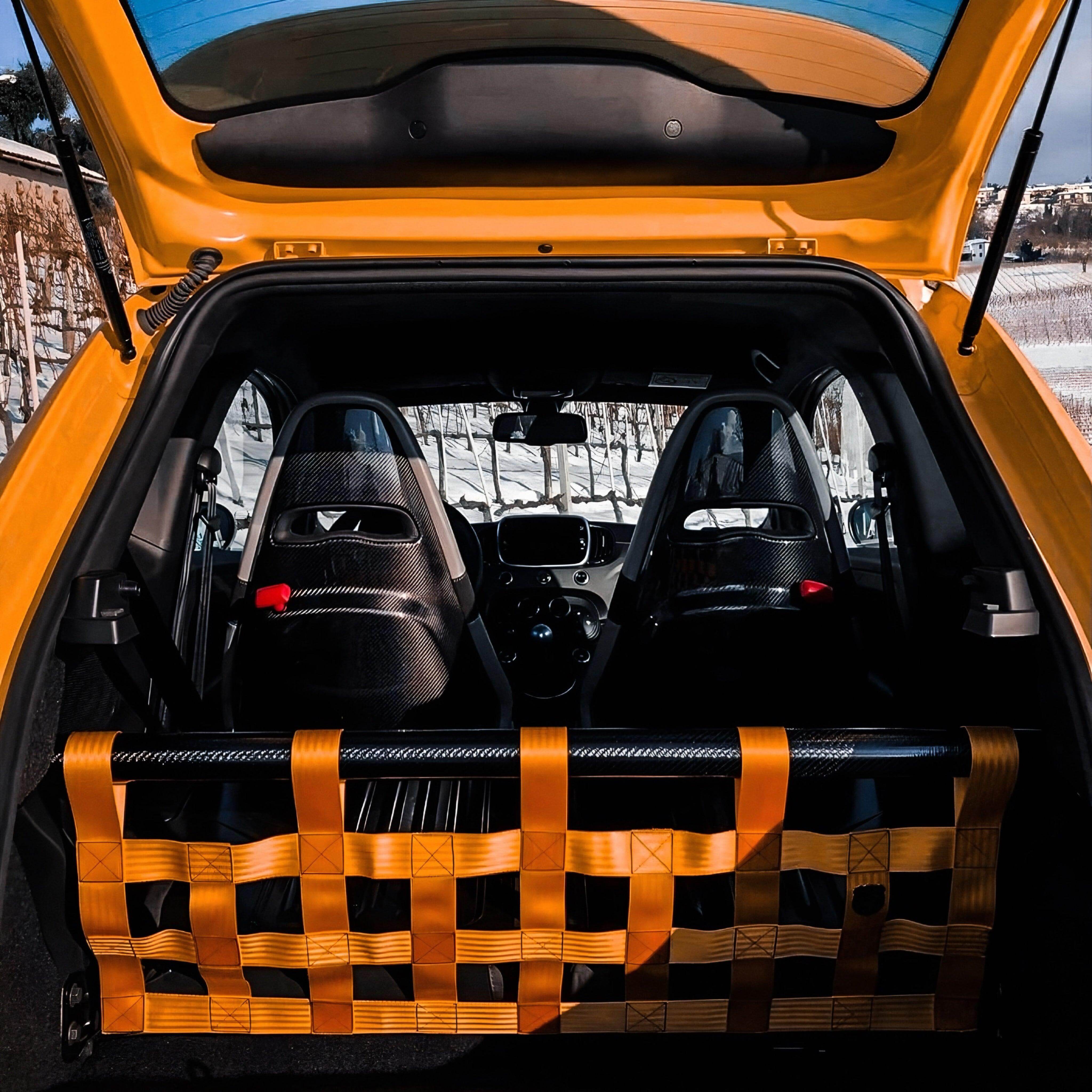Rear Strut Bar in Prepreg Carbon Fiber or Forged Carbon - FIAT 500 Abarth