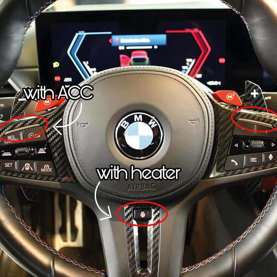 Steering Wheel Trims in Carbon Fiber - PRE-LCI BMW STEERING WHEEL - Image 4